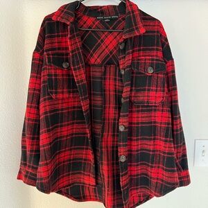 HYFVE Red and Black Checkered Shirt
